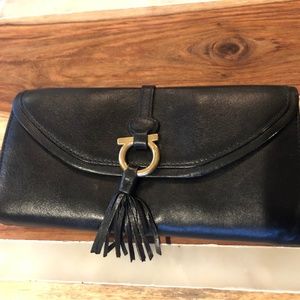 Black Salvatore Ferragamo Wallet w/ gold hardware